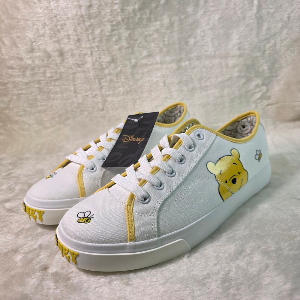 Disney Ground Up Winnie the Pooh White Honey Sneakers Women 11 NEW
